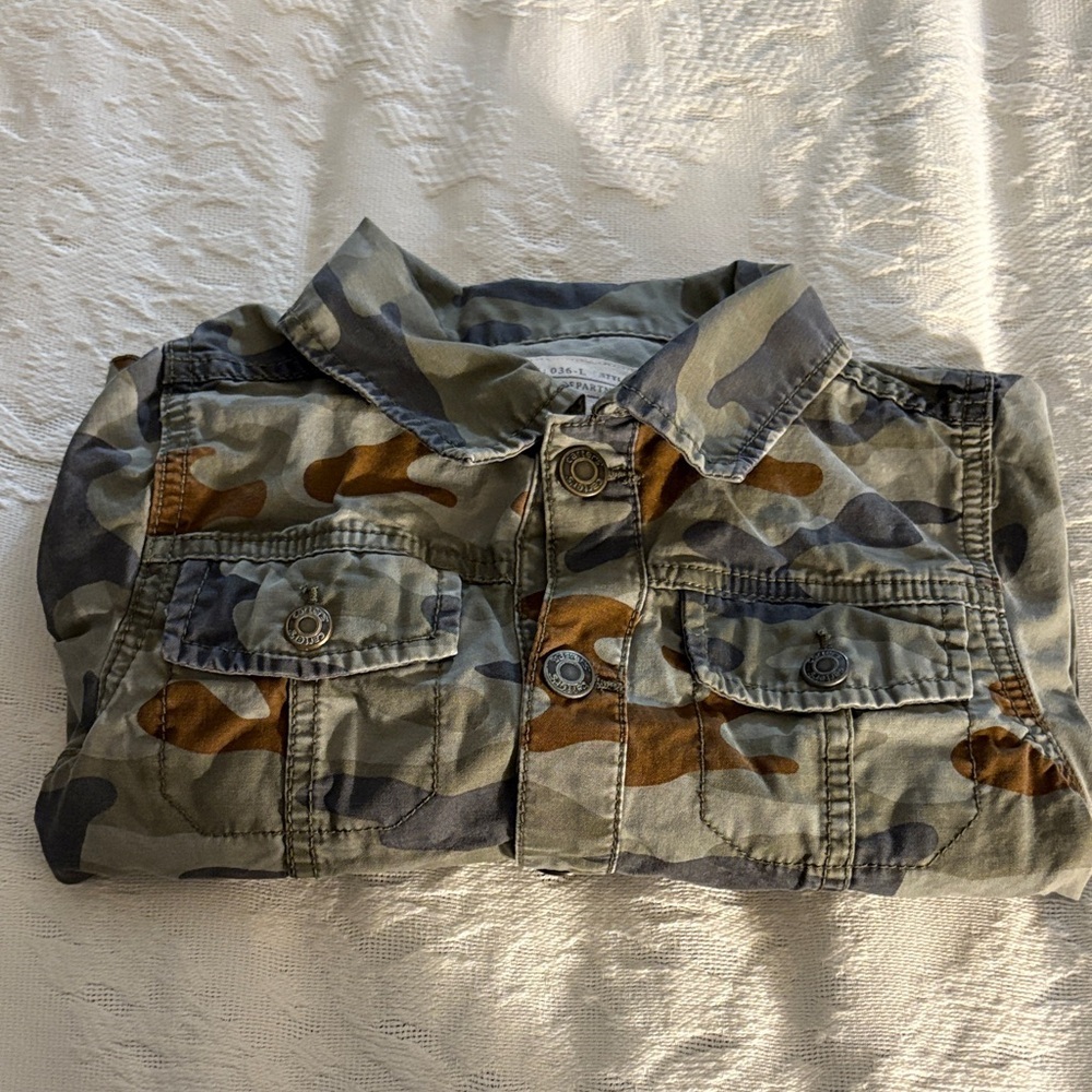 Gently loved Camouflage Unisex Kids Camouflage Jacket - Picture 10 of 10